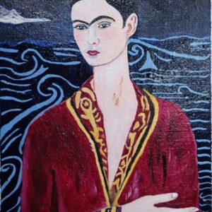 Self Portrait in a Velvet Dress
